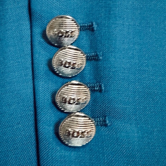 BOSS Jepita Teal Blue Blazer Size 4 - Picture 7 of 10